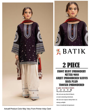 JAZMIN EMB 2pc : plum